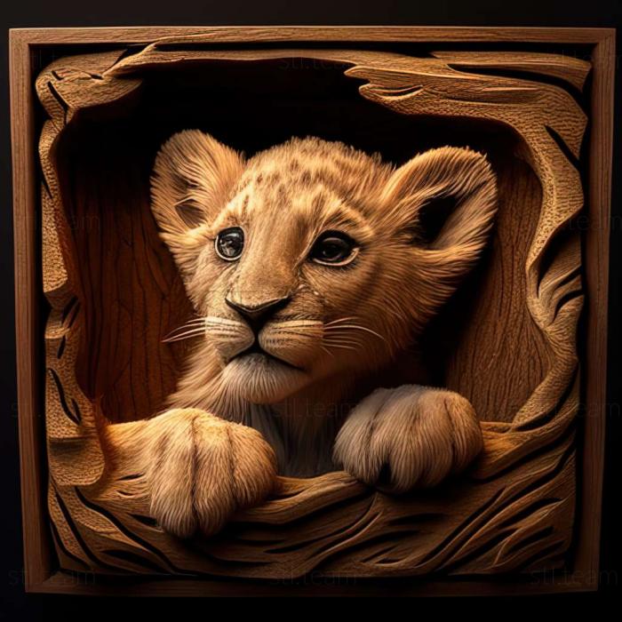 3D модель Малыш Симба из Короля Льва (STL)